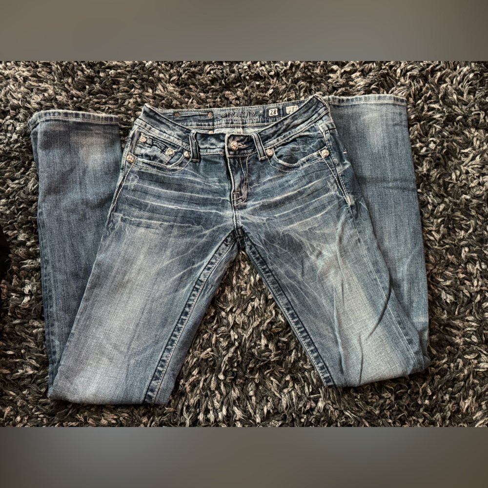 Miss Me Women's Straight Leg Jeans - Light Blue